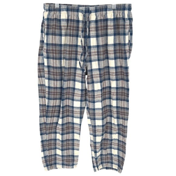 L.L.Bean Womens Flannel Pajama Set Blue Plaid 100% Cotton Small GUC - Picture 9 of 14